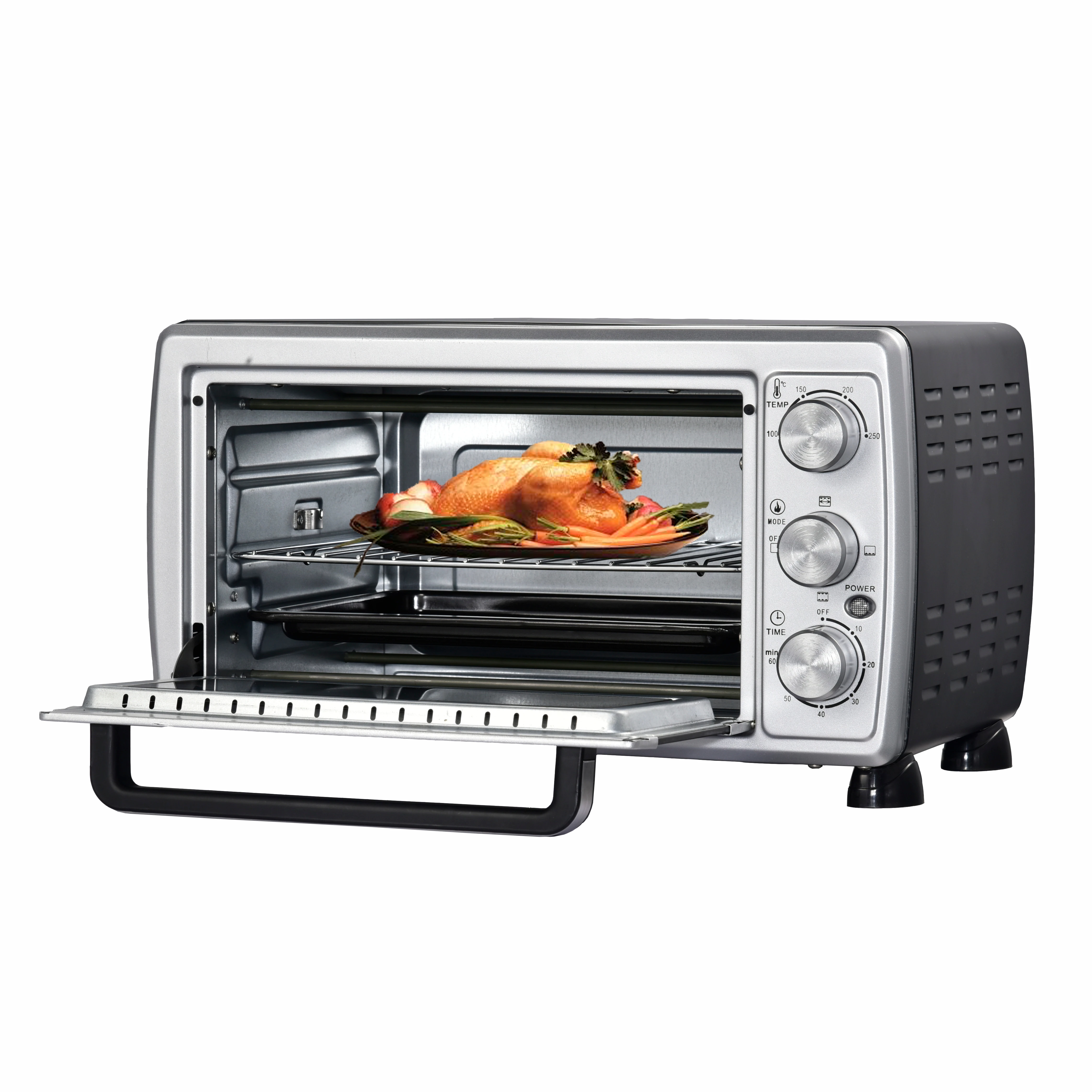 Портативная электрическая духовка-тостер Posida 20L, духовка для выпечки с ETL, RoHS, CE, CB, LFGB