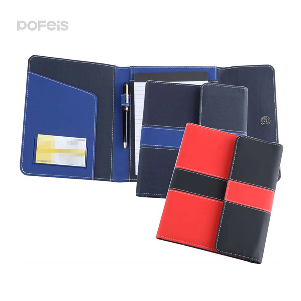 Custom A4 pu Leather Conference Office Business Presentation Folder Gift Portfolio Document File Folder