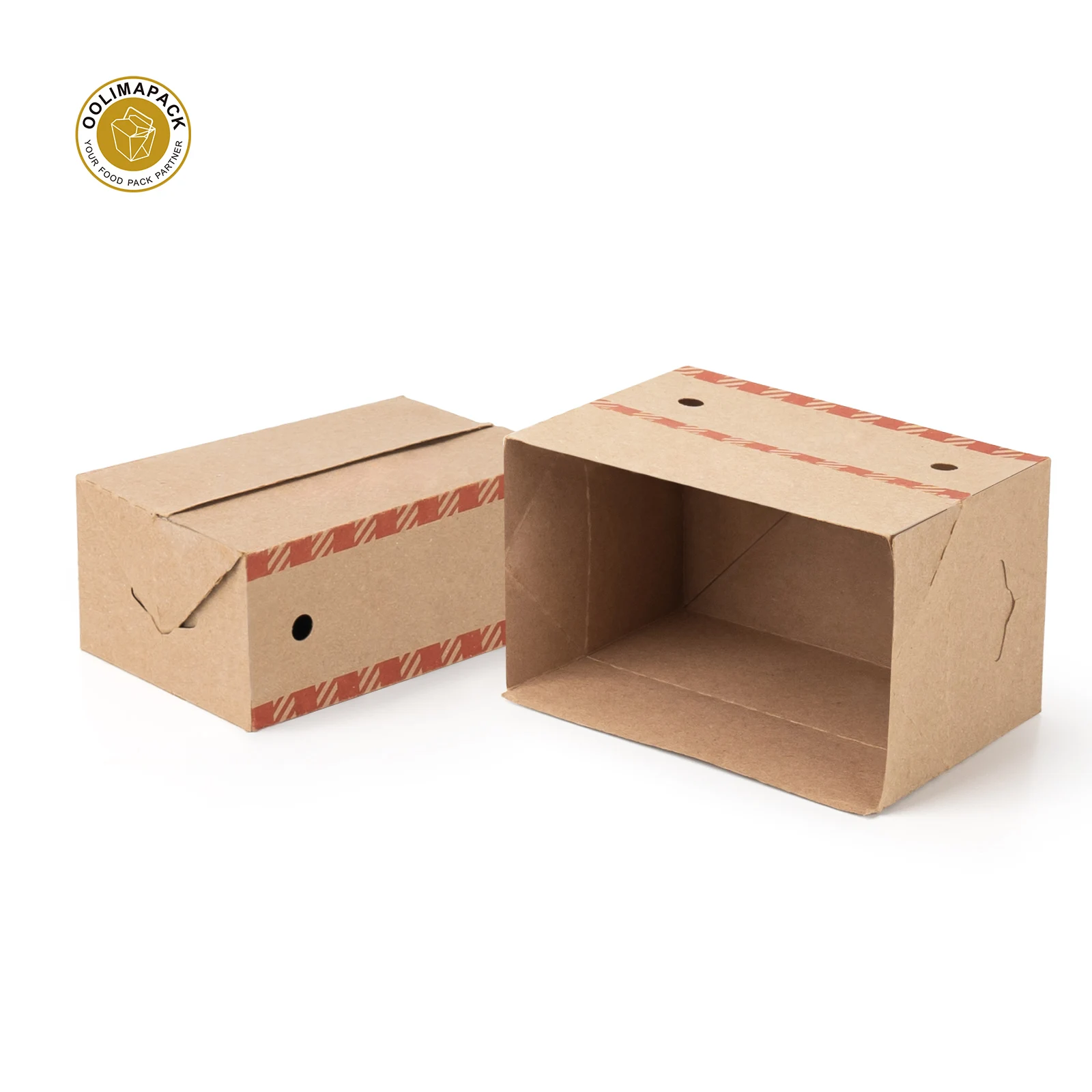 OOLIMA Eco Friendly Fries Fried Chicken Nuggets Carton Paper Snack Box
