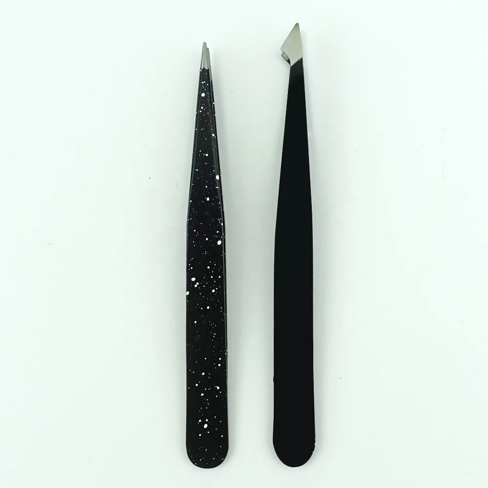 Professional multi portable LED eyebrow tweezers plastic with magnifying
