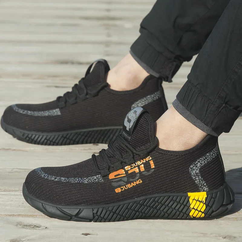 Factory manufacturer reflective strips electrical insulation sneakers outdoor rubber sole workshop Industrial men safety shoes