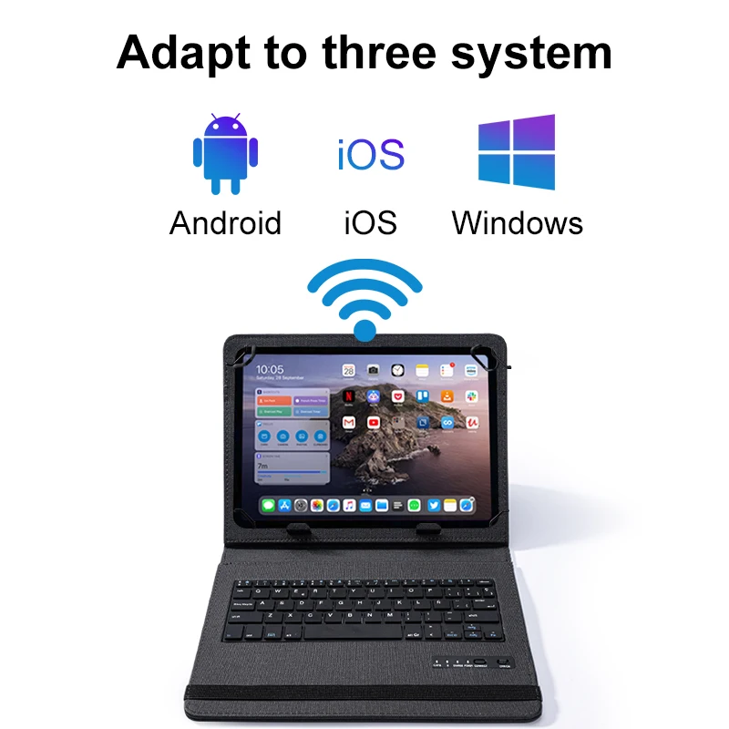 YiLing Wireless mini portable Bluetooth  Keyboard universal tablet case wih keyboard for ipad case with keyboard