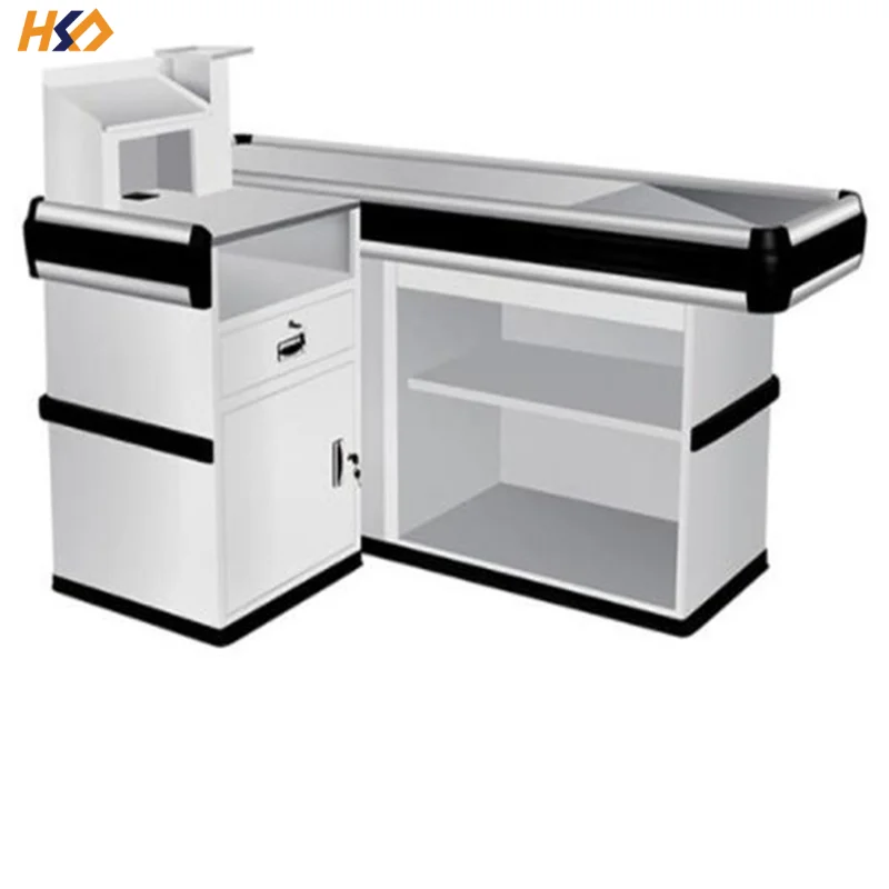 Size Adjustable Supermarket  Equipment Retail Shop Cashier Checkout Counter for Sale