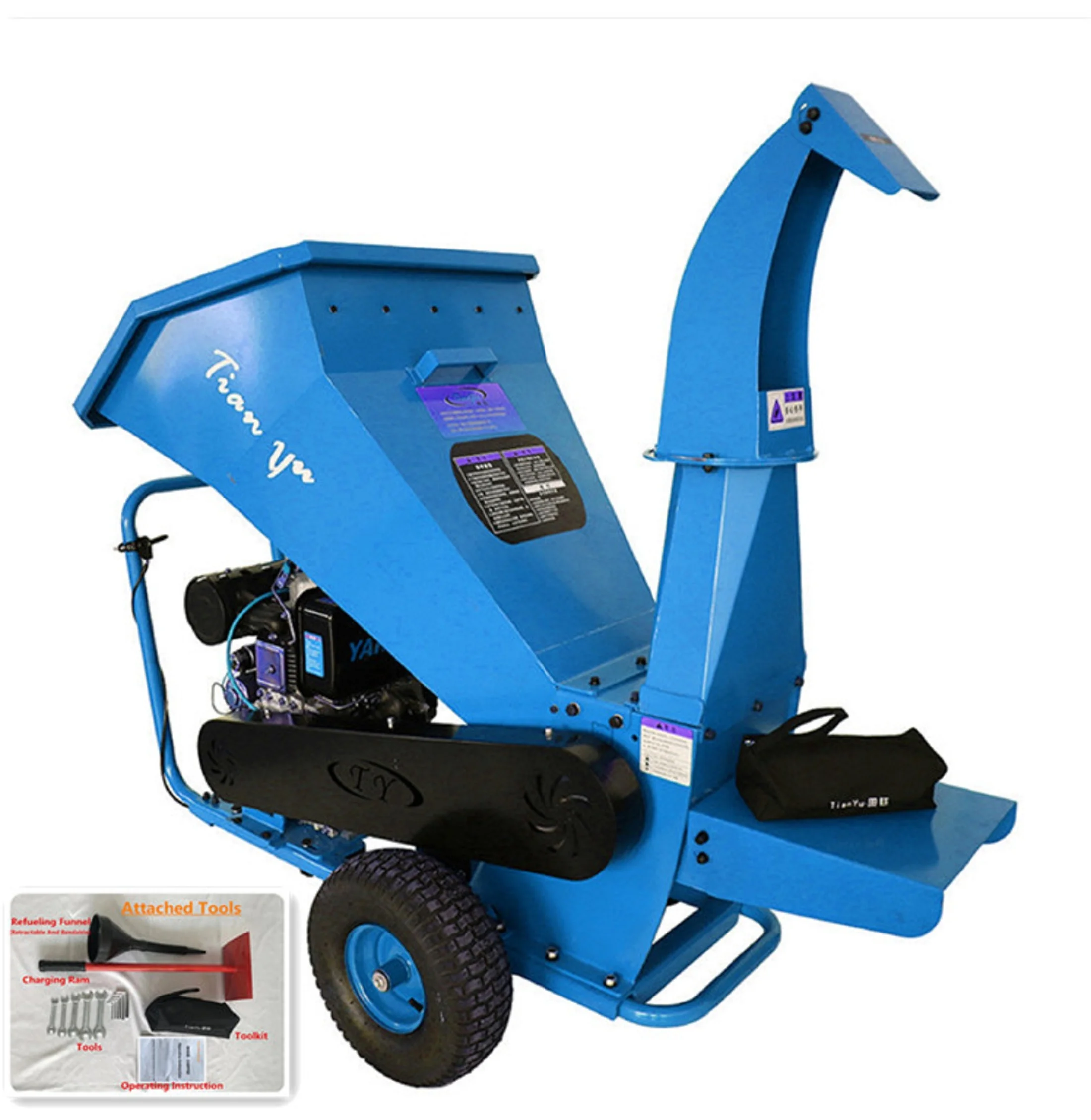 CE утвержден 10 кВт электрический древесная стружка шредер машины/15hp бензиновый садов щеподробилка/дизель дерево, Шреддер