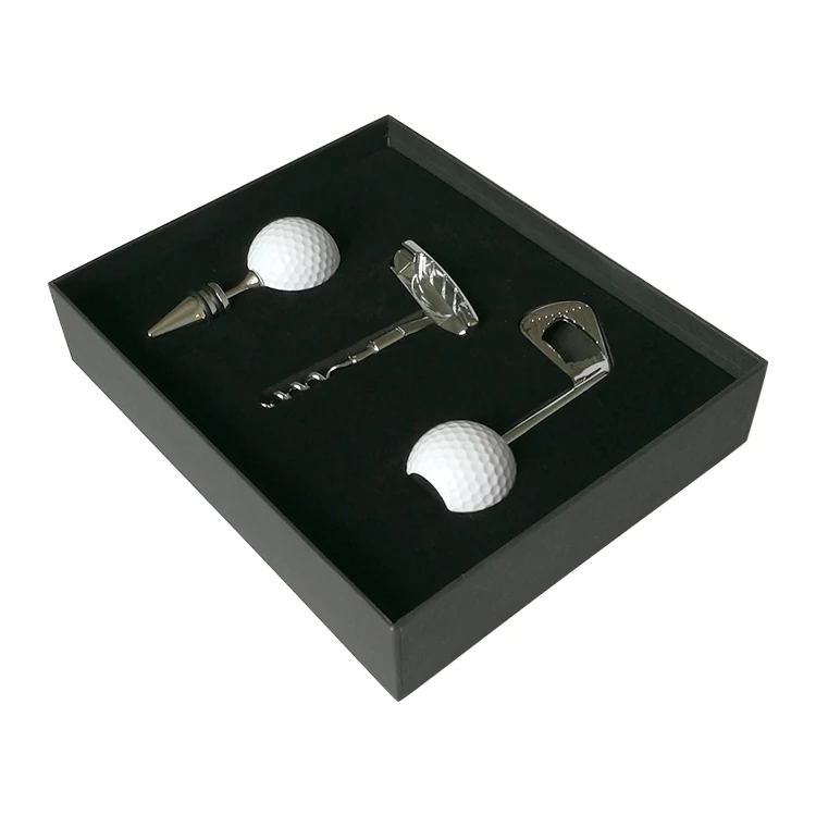 Golf Shaped Wine Bottle Corkscrew Opener Club Bar Kitchen Tool Set