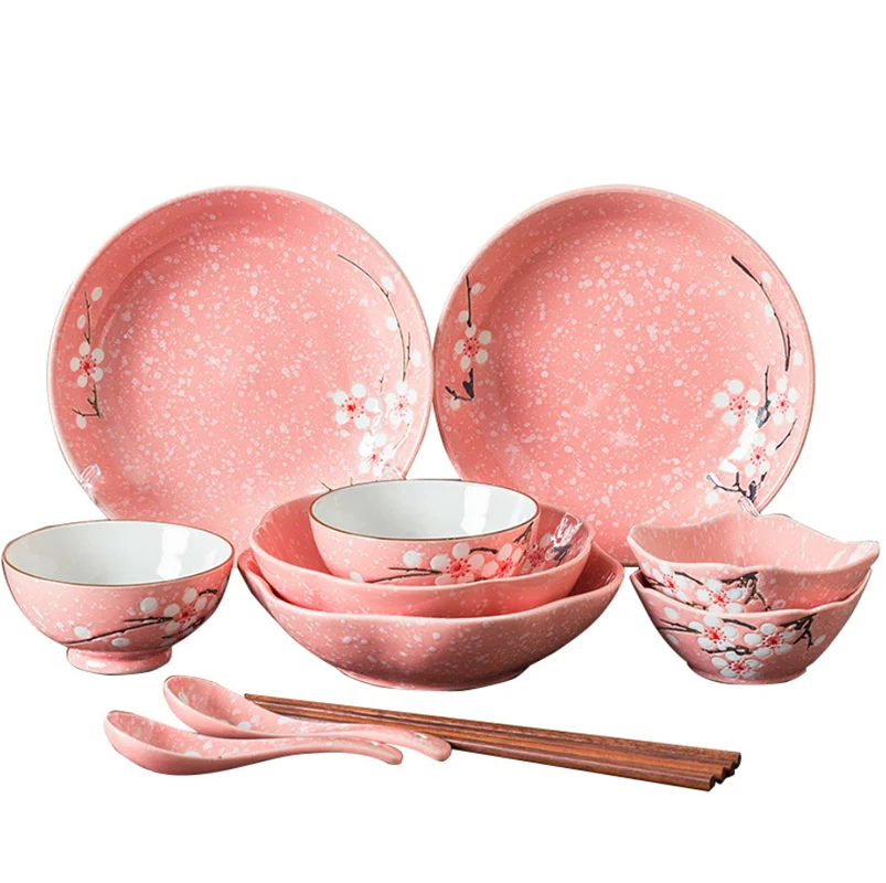 
Custom printed Wholesale White Melamine Plates Kitchenware Dinner Set 