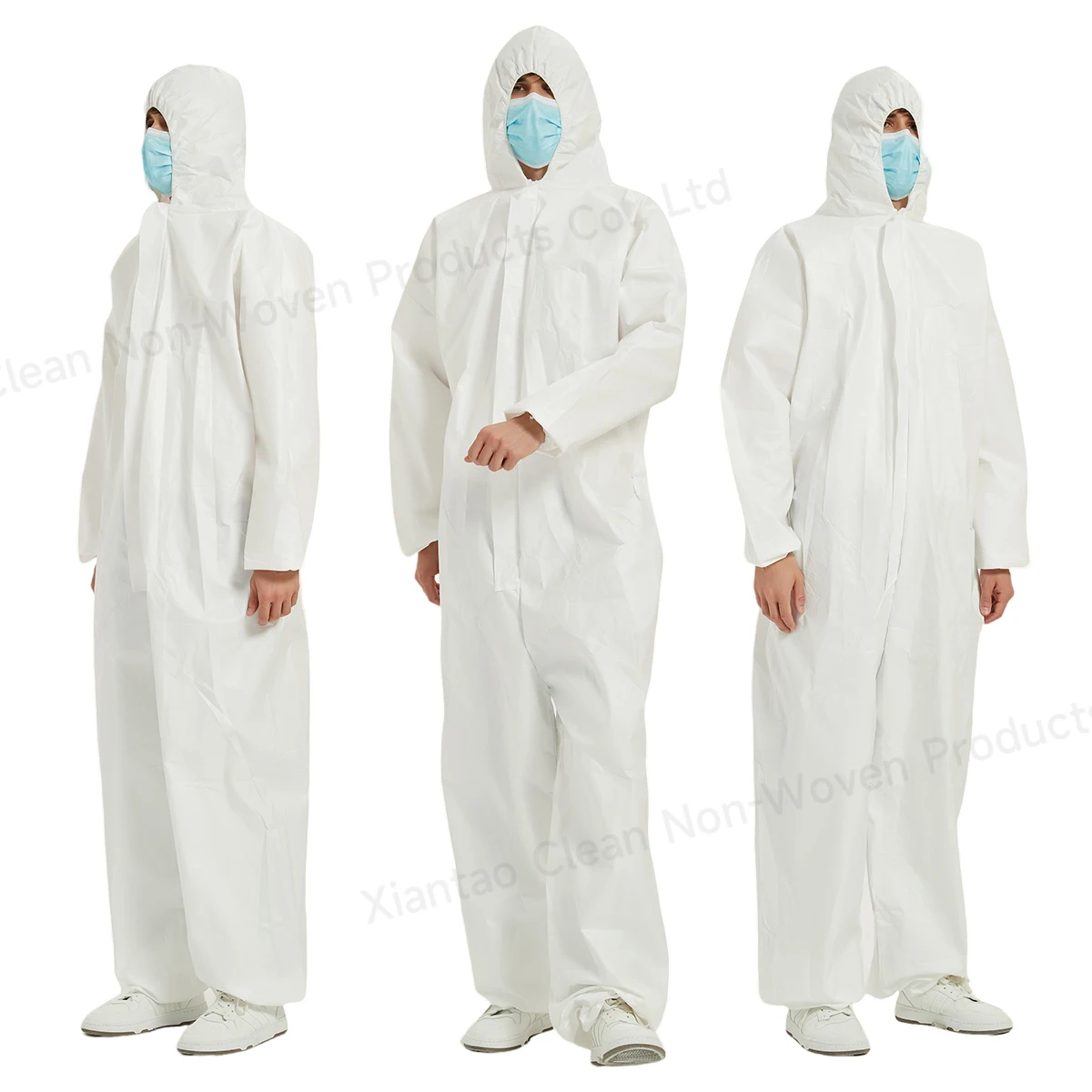 Factory Wholesale Disposable Work Clothes Food Production Women Safety Overall Waterproof Protection Suit Acid Proof Coverall
