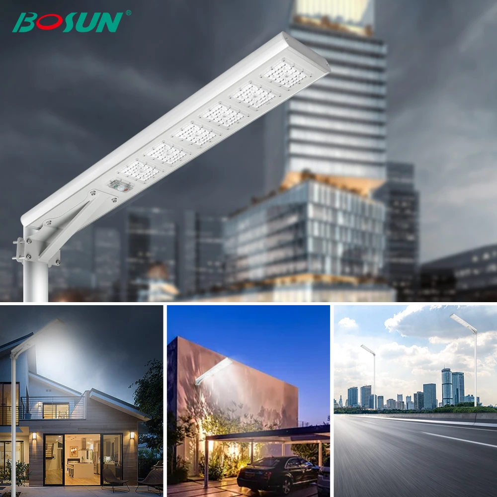 Уличная Универсальная Солнечная уличная лампа BOSUN Ip65 100 Вт 120 150 180 встроенный светодиодный уличный фонарь на солнечной