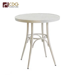 Handmade Commercial Furniture Bistro Chair Table Round Light Wooden Finish Dinning Table
