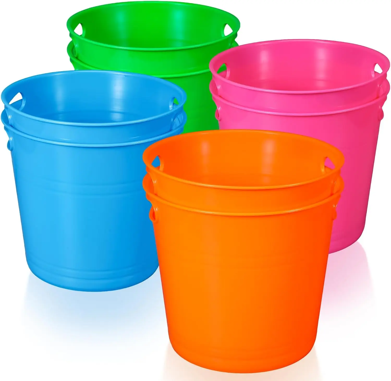 Custom  Round Boat Plastic Beer Galvanized Ice Bucket Handle for 6 Bottles of Beer