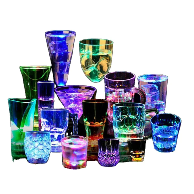 2021 new Automatic Flashing light Modern glowing Bar Night Club luminous party plastic led cup  Eco-products