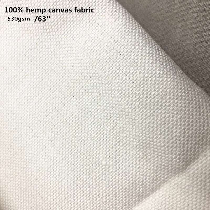 
Pure 100% Hemp Canvas Fabric For Shopping Gag And Sofa , Natural 530gsm Hemp Fabric In Stock 
