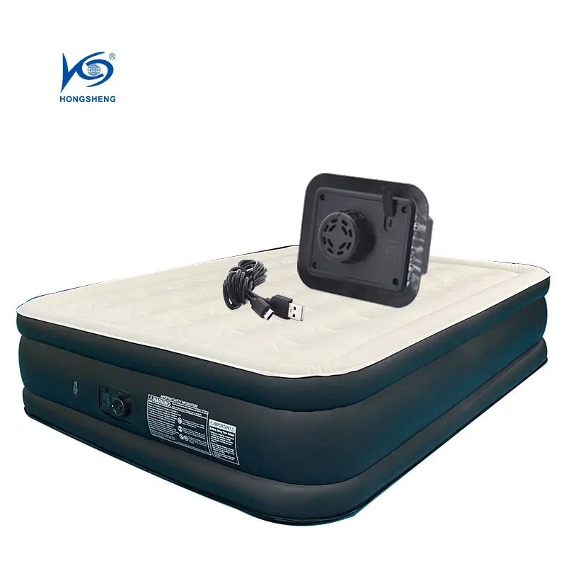 Factory Direct Sales air mattress with inbuilt pump luxury air mattress with built in pump