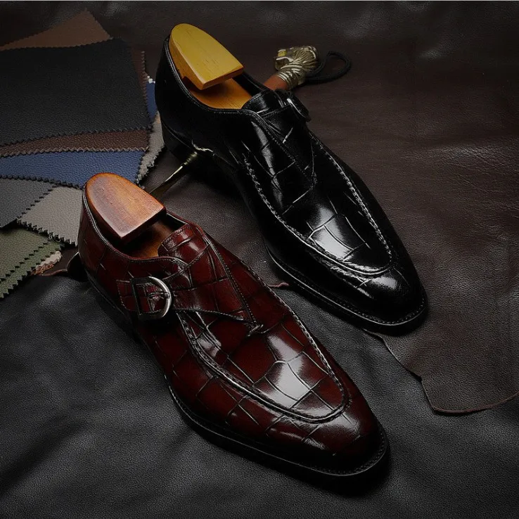 
 Официальная мужская обувь, Мужская классическая обувь, оптовая продажа, мужская кожаная обувь, итальянская крокодиловая натуральная кожа  