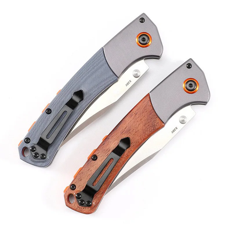 Awesome Quality Satin Black Blade EDC Sporting Knife 440C Bushcraft Pocket Camping Folding With G10 Handle