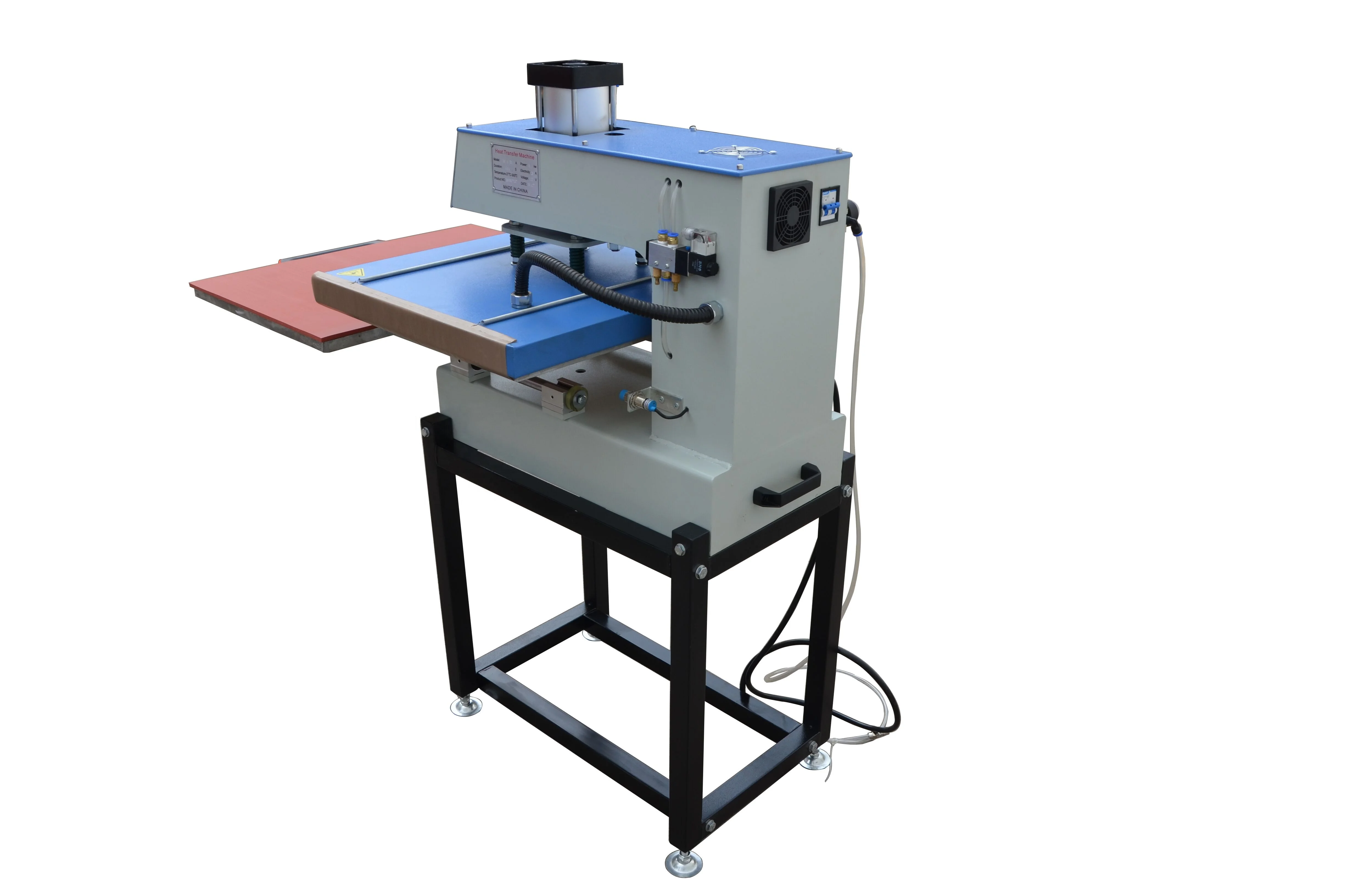 Pneumatic driver pull-out platen thermal printhead heat press machine for glass transfer