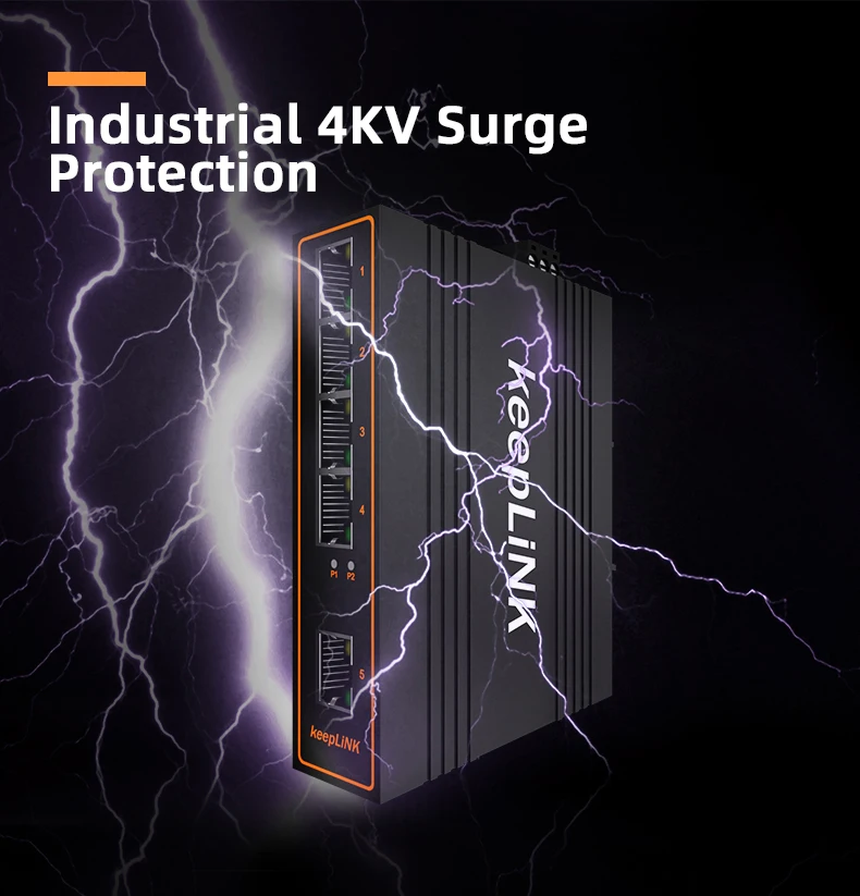 Mini 5 ports industrial switches 10/100/1000 ip40 dinrail outdoor unmanaged gigabit ethernet poe switch factory wholesale