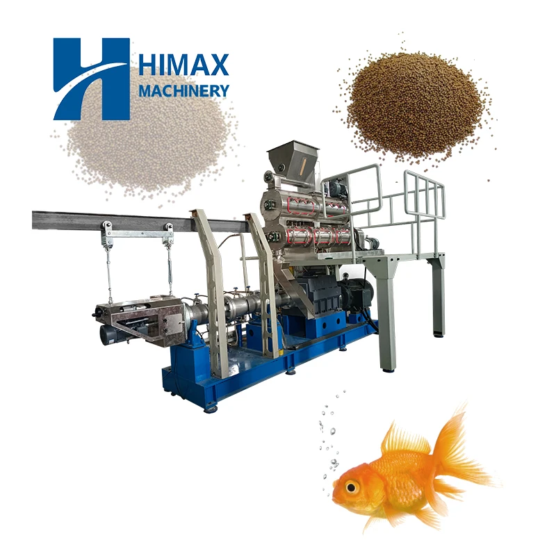 Industrial aquatic fish feed production line fish feed double screw extruder machine fish food extruder