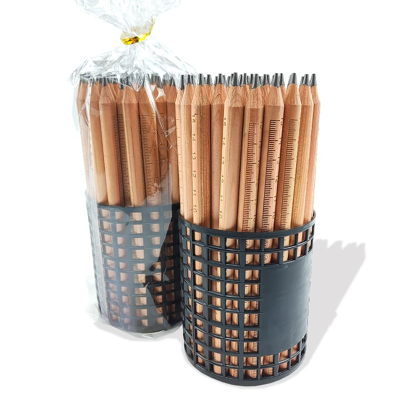 OEM 2B HB Cedar Wood Scale Pencil Logo Printing Pen Set Multi-function Ruler Pencil with Certifications