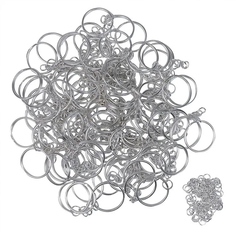 Wholesale Handmade Keychain Pendant Flat o Ring Key Ring with Chain Keychain with connecter