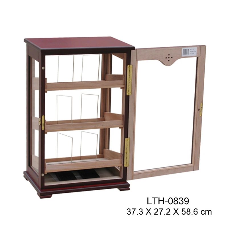 Spanish Cedar Wooden 600-800ct Acrylic glass Cigar case Showcase Cigar humidor Cigar Display Cabin For Smoke Store