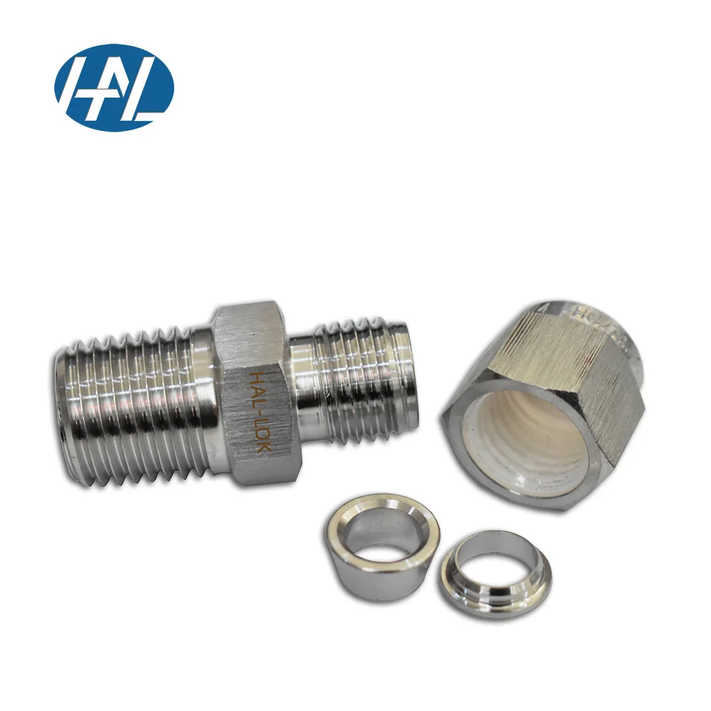 Stainless steel HC276 high pressure double ferrule tube Fittings HastelloyC-276