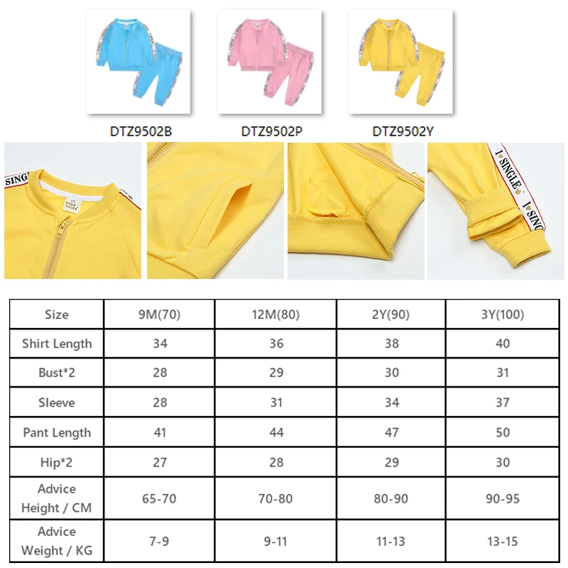 wholesale kids designers clothes spring long sleeve cotton zipper toddler girls clothing