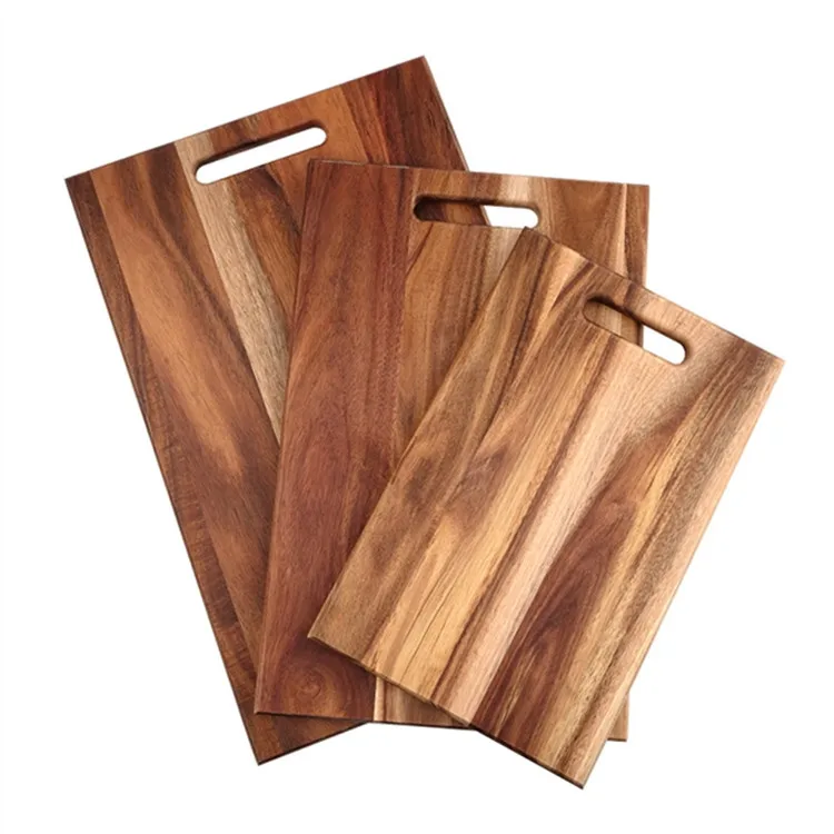 Kitchen Acacia Wood Cutting Board Natural Wooden Chopping Board for Butcher Block Fruit Charcuterie Cheese Meat