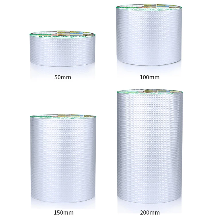ANTI Aluminum Foil Butyl Rubber Roofing Sealant Tape, 0.8/1/1.5mm Membrane Self Adhesive Butyl Waterproofing Membrane For Roof