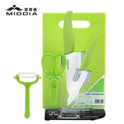 Kitchenware Ceramic Knife Set with Cutting Board Ceramic Scissors Ceramic Knife Set