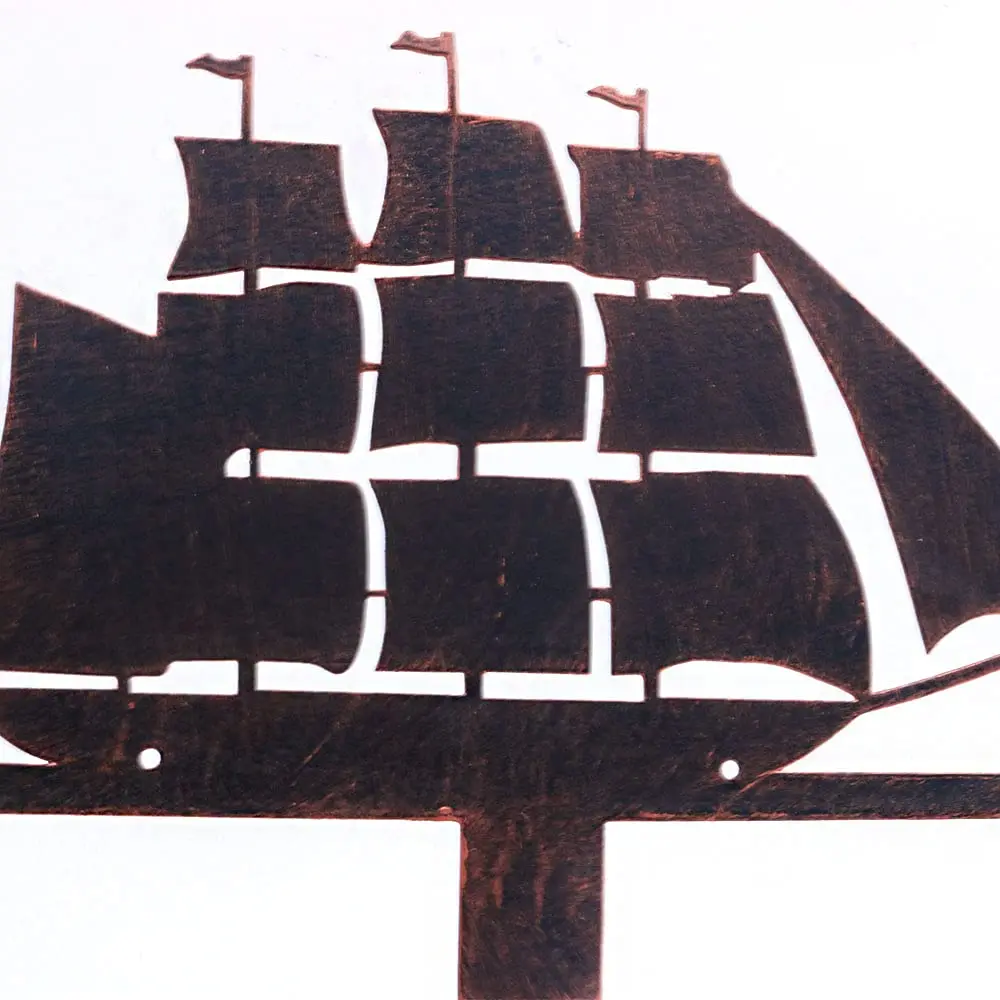 Metal Wind Vane,Sailboat Stainless Steel Weathervane for Outdoor Iron Roof Garden Outdoor Yard Decoration