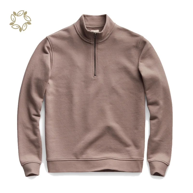 Organic Half Zip Crewneck men zipper sweatshirt merino wool zip sweater eco friendly Fit Quarter fleece pullover half zip
