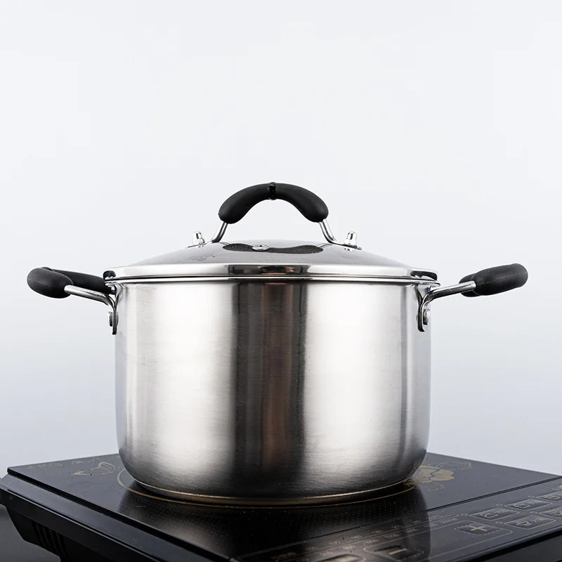 Wholesale 98l  28cm Large Big  Cooking Stock Pots Set Commercial Stainless Steel Stockpot Pot Non Stick Cookware