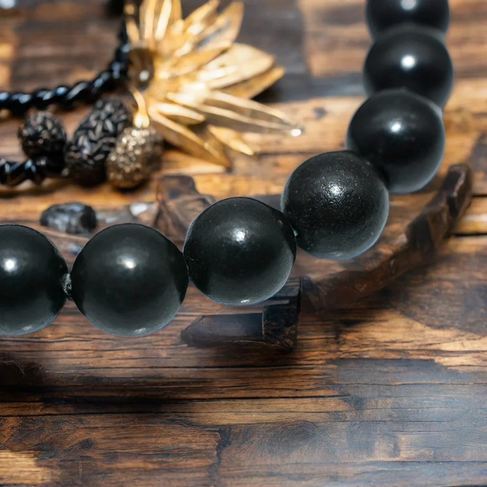 Factory Wholesale Natural Stone and Pearl Beads 6/8/10mm Shungite round Beads for Women Men for Jewelry and Accessories