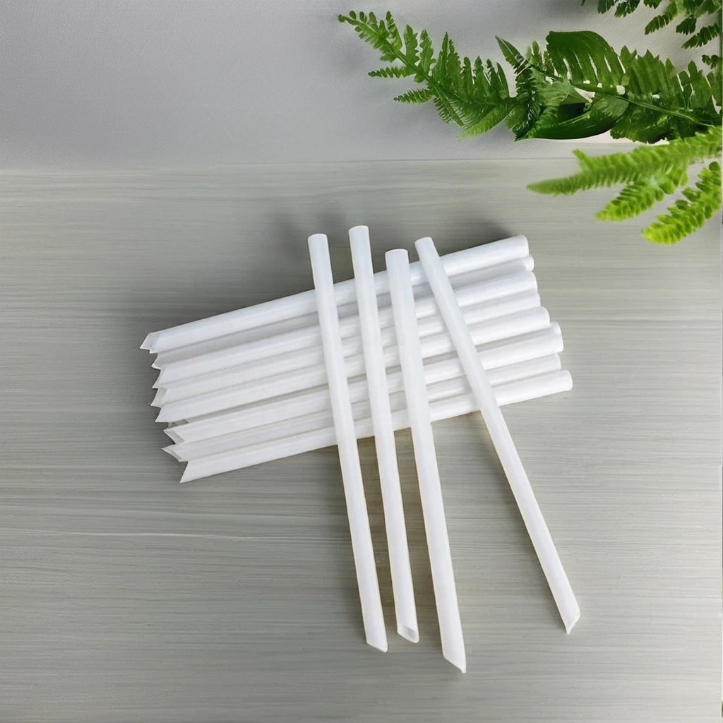 Customizable 6mm 8mm 12mm Disposable Compostable Straight PLA Straws Party Biodegradable Boba Bubble Milk Tea Plastic Straws