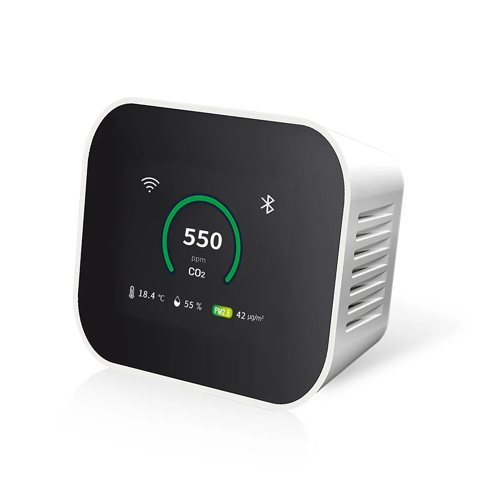 Desktop CO2 Sensor and Monitor AM7000 For Real-Time Indoor Air Quality Monitoring Carbon Dioxide Home Monitor CO2