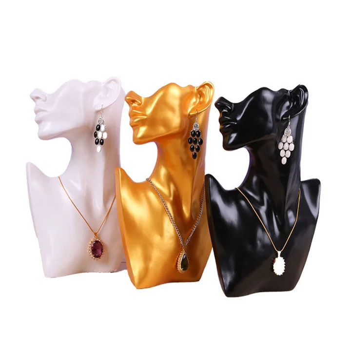 Wholesale mannequin set rack display stand necklace pendant chain display jewelry bust display holder stand for show