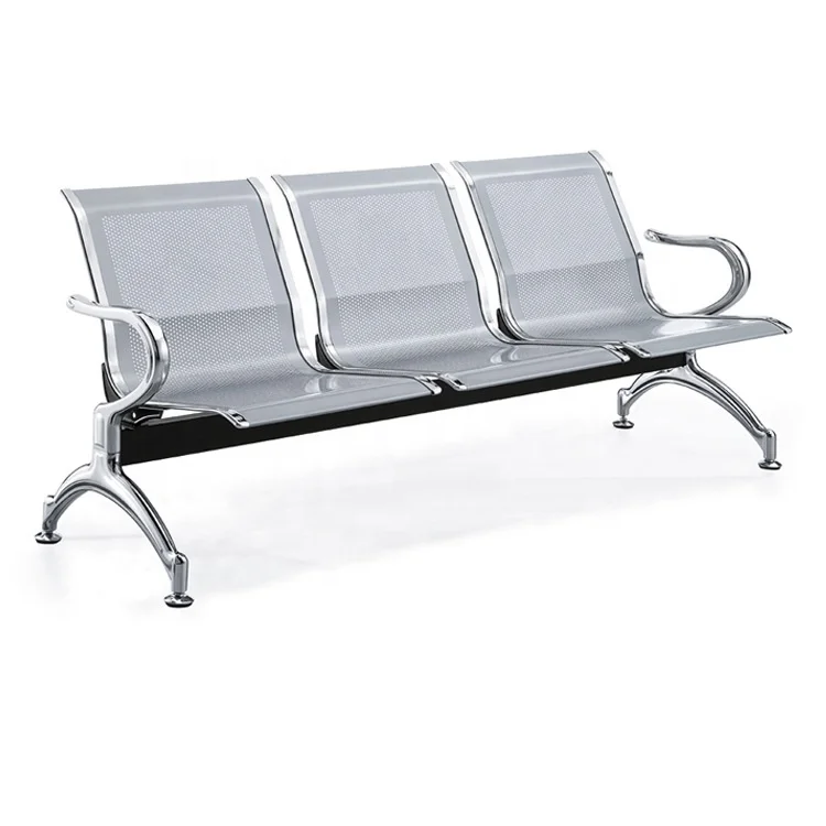 2023  three seater airport waiting furniture salon waiting room metal sets