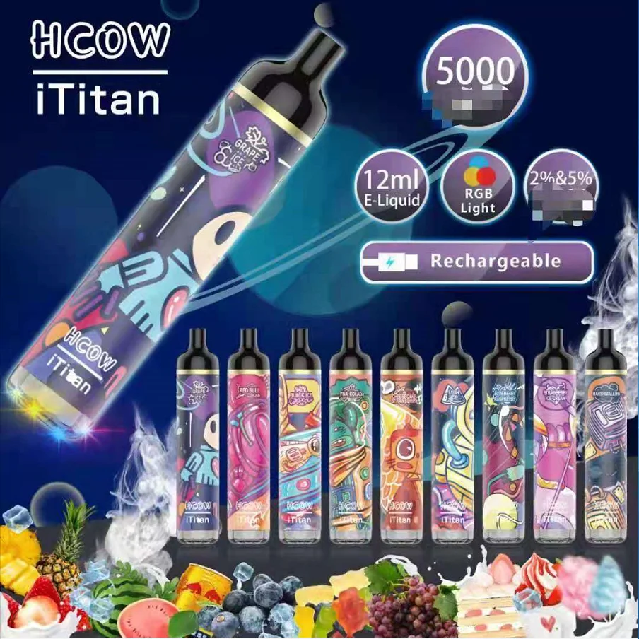 2021 new bang disposable gift box HCOW iTitan 5000,fast delivery different colors
