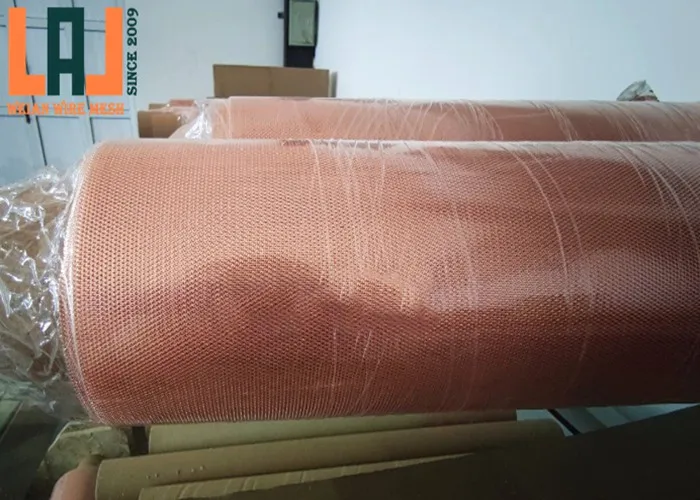 Fine Copper Mesh 1x2 Micro Expanded Metal Copper Foil Mesh For EMI / RFI Shielding