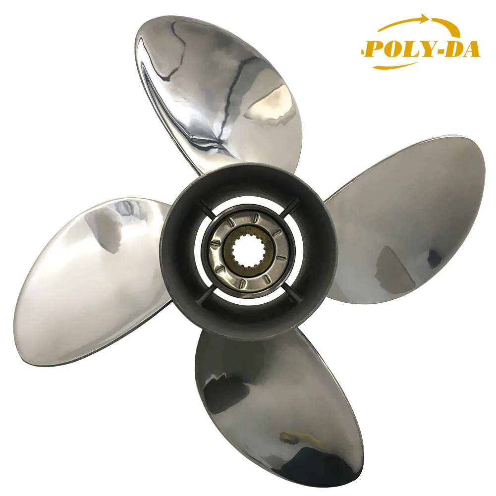 4 blades 50-130HP 13 X 19  STAINLESS STEEL boat OUTBOARD PROPELLER  marine propeller Suitable for YAMAHA  engine