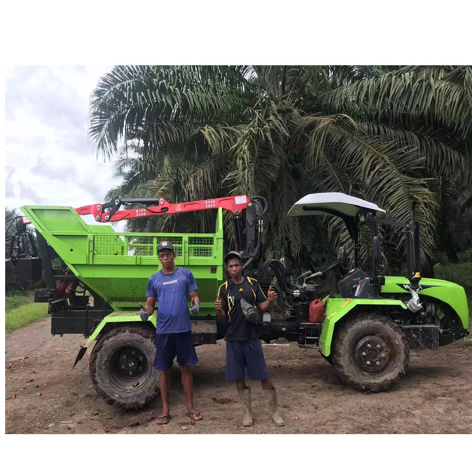 Wd40 Garden Farm Tipper Tractor Mini Agricultural Tractor Transport Mini Truck 2022 New Hl504-3 50hp 4X4 4wd YUCHAI Truck 40 Ton