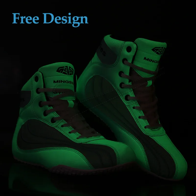 Custom Fitness Professional High Top Breathable Oem Odm Mens Boxing Shoes Wrestling Boots