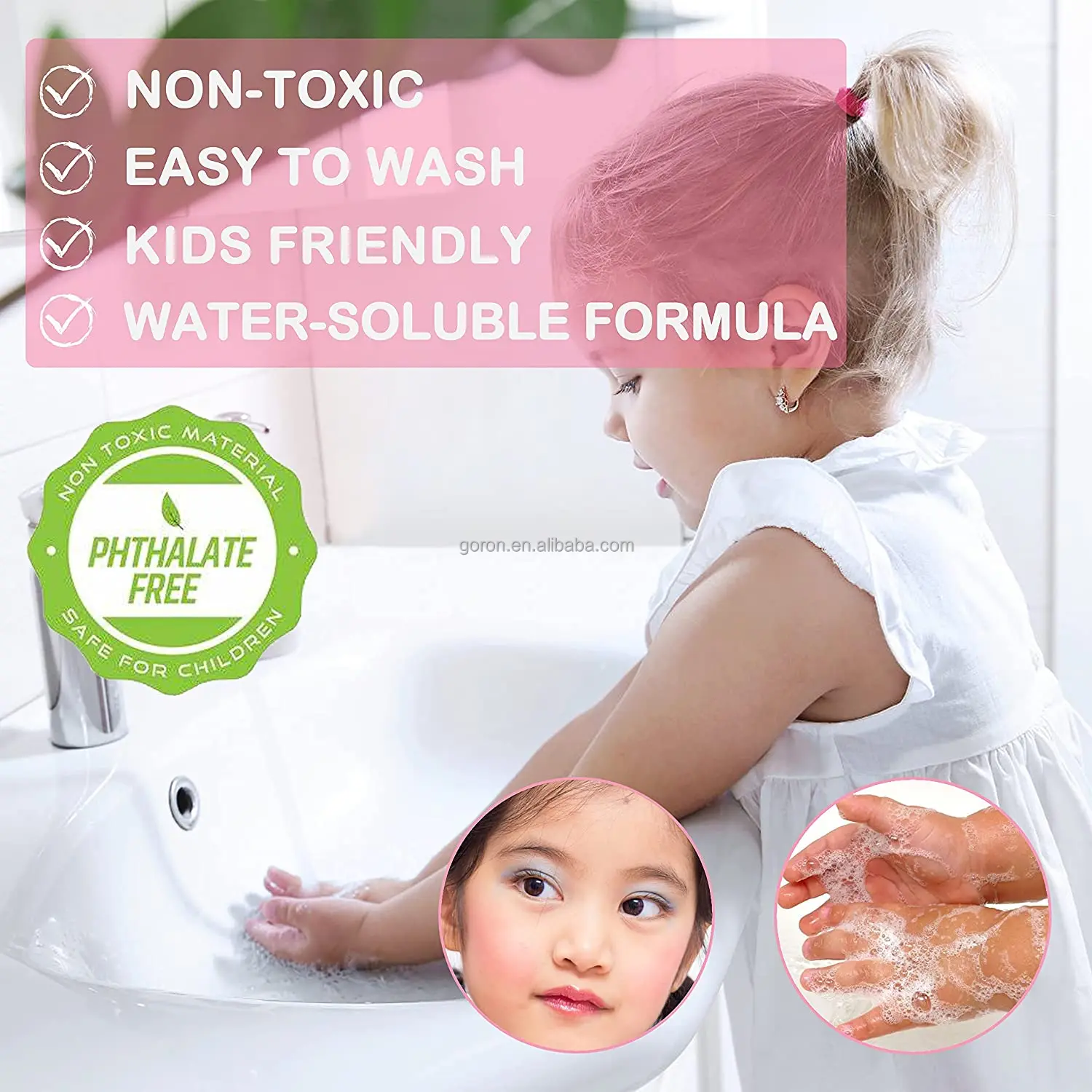 Girls birthday gifts safe non-toxic washable kids pretend play make up kit professional set