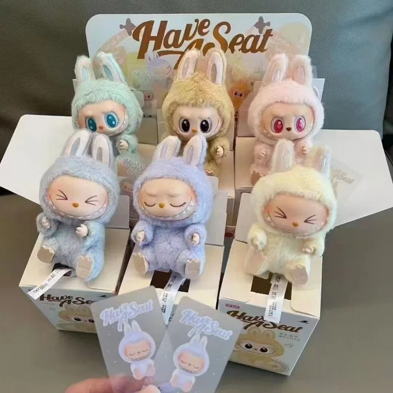 New arrival original V1 V2 labubu toys clothes blind box Random 6-piece combo price includes hidden styles labubu toys dolls