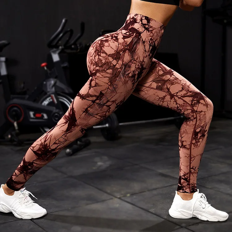 Multi Color Scrunch Butt Leggings Booty Compression Women Gym Leggings Tie Dye Fitness Leggings