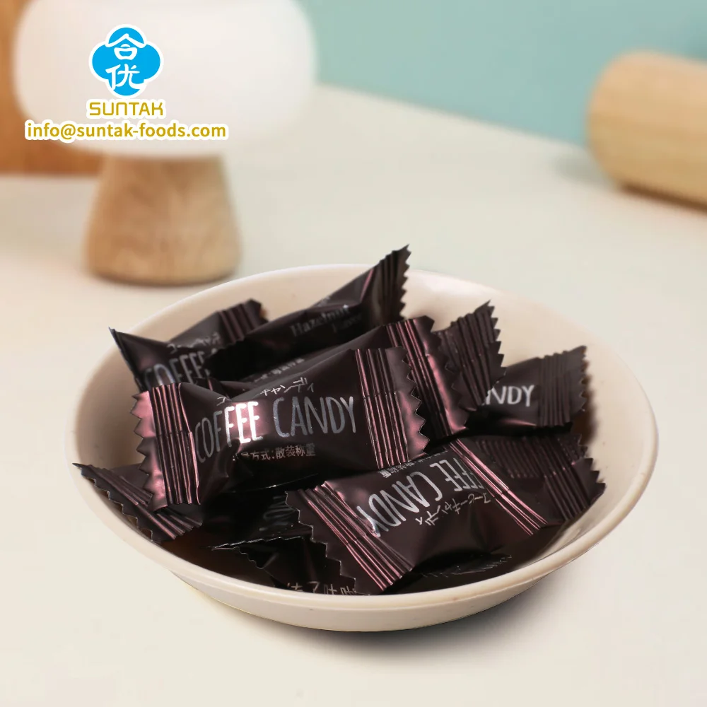 Hot Selling Private Label Vegan Halal Instant Coffee Bean Candy Flavor Confectionery Products Chewable Tablets Coffee Candy