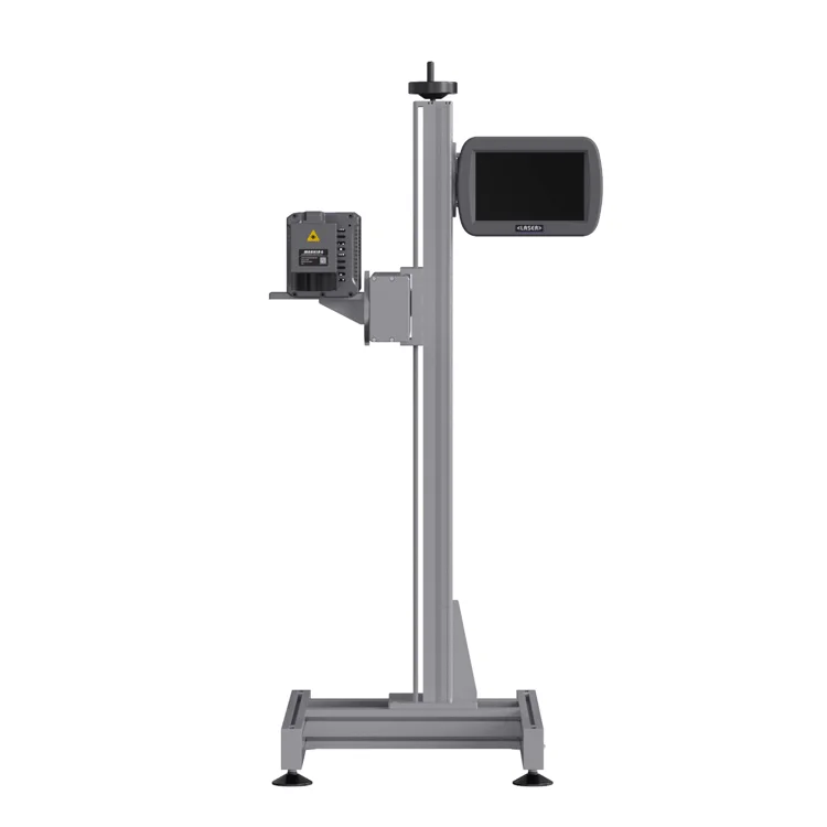 High Speed 20w 30w Flying Fiber Laser Marking Machine for Pvc Plastic Pipe and Pe Cable