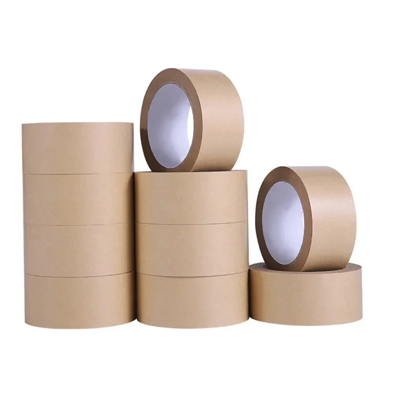 PD Custom Strong Durable Self Adhesive Writable Kraft Paper Packaging Paper Tape For Carton Sealing