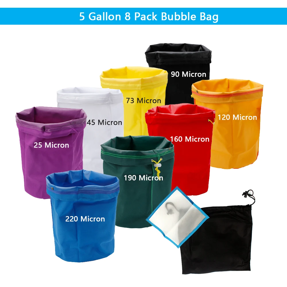 5 галлонов, 8 шт. в комплекте, мешок для пузырчатой пленки, мешок для фильтра, мешок для гидропоники, мешок для фильтра, пузырчатый мешок